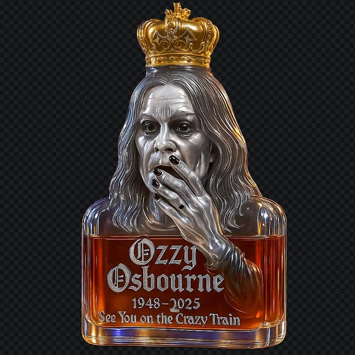 Ozzy Uvidíme se na bláznivém vlaku Whiskey láhev