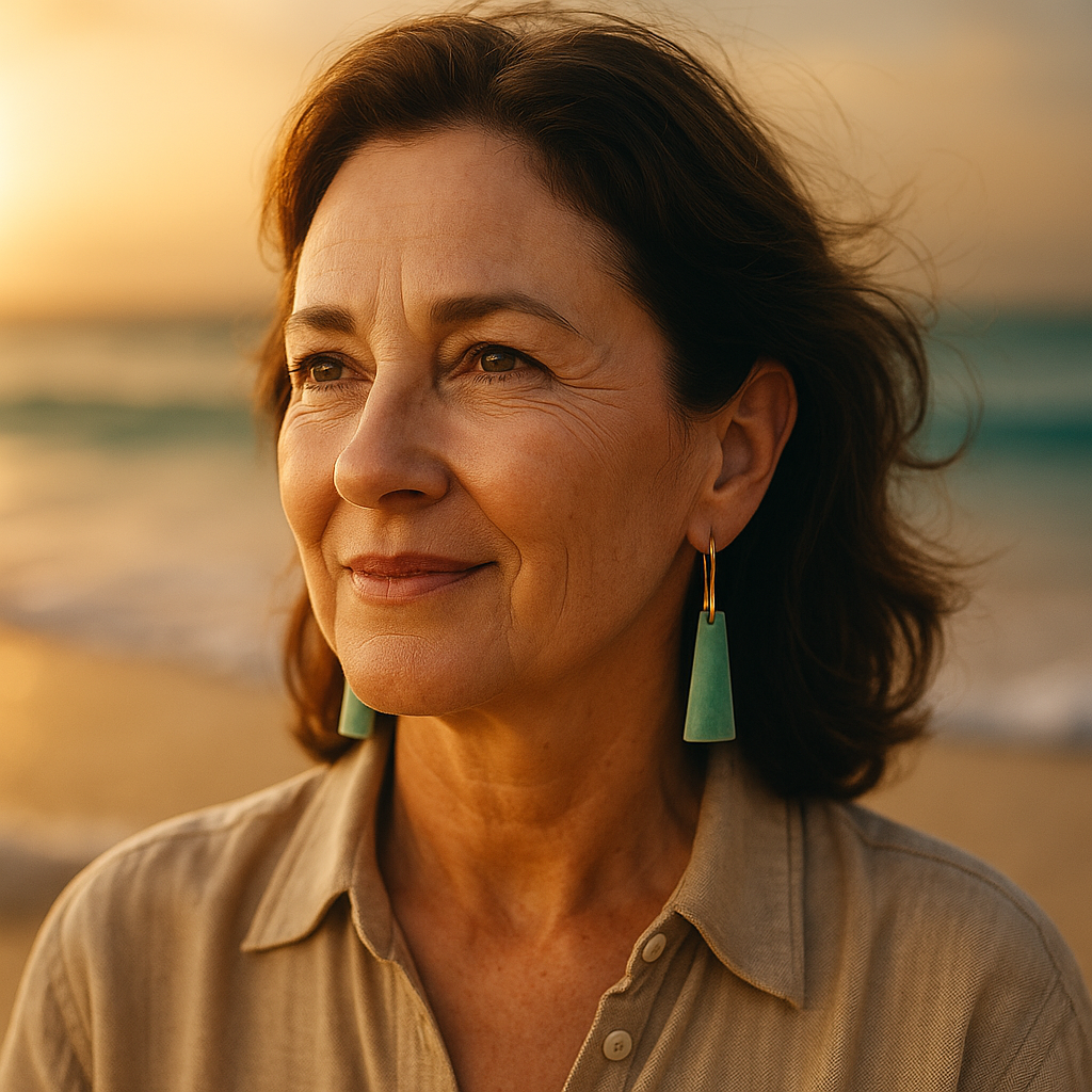 Eliora | Smaragdově zelené aqua náušnice