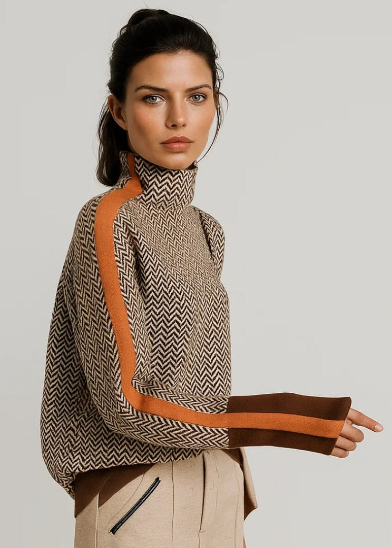 Elin – Dámský svetr s vysokým límcem