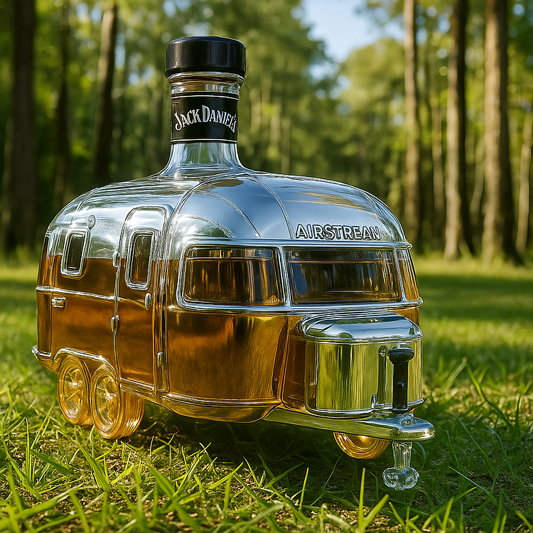Klasická Airstream Cestovní RV Láhev na Whiskey