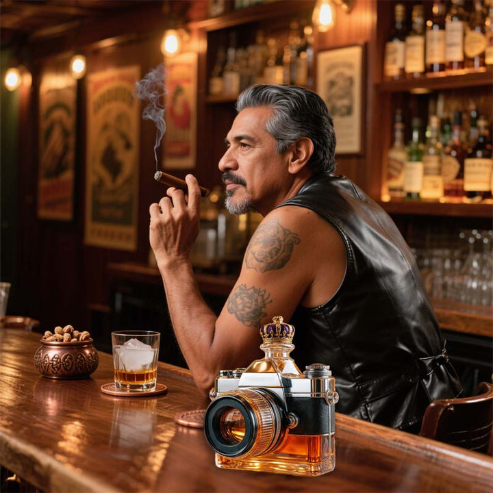 Skleněná láhev na kameru