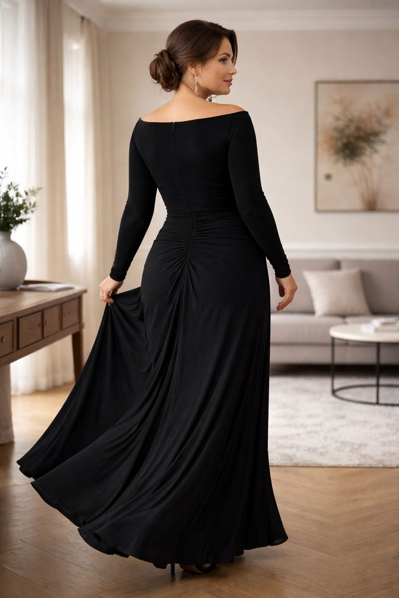 Simona – Elegantní maxi šaty s volným střihem, které krásně splývají s postavou