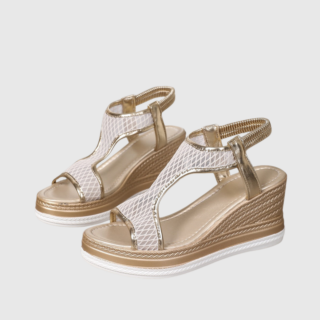 Rosalind | Elegantní ortopedické nazouvací sandály na klínku pro ženy