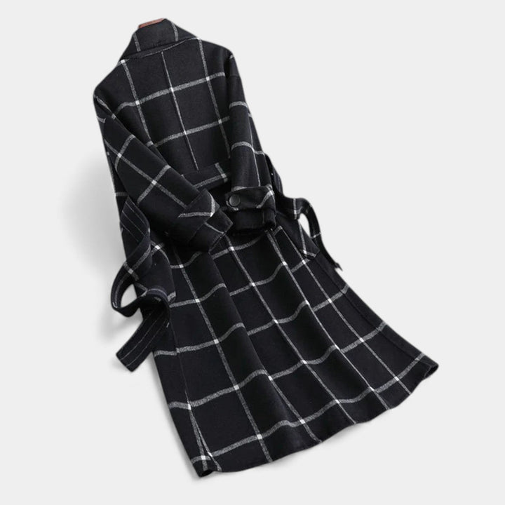 Bella | Classic Plaid Spring Trench Coat