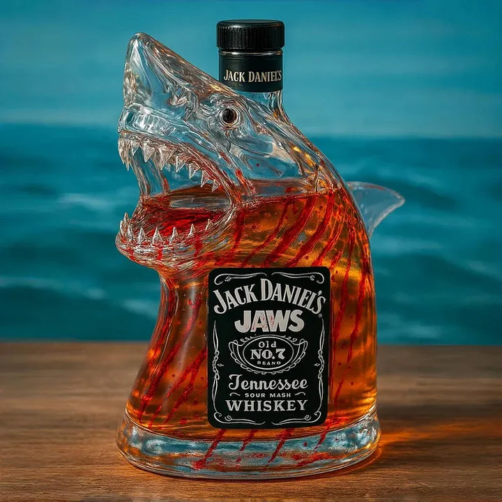 Limitovaná edice whiskey láhve Shark Jaws Anniversary