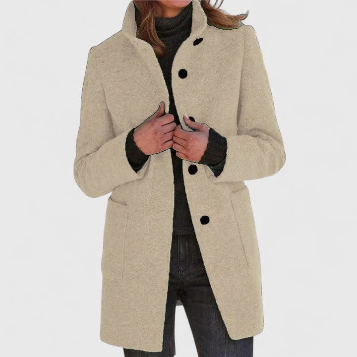 Bella | Wool-Blend Spring Trench Coat