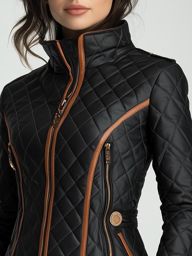 Bella | Diamond-quilted Padded Jacket