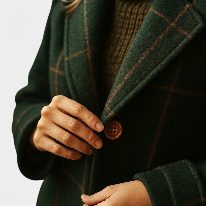 Bella | Classic Plaid Spring Trench Coat